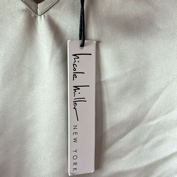 NEW Nicole Miller Light Pewter Dressy Shirt - Picture 2 of 6